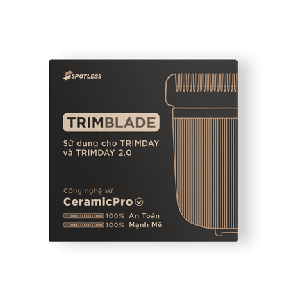Hộp đựng lưỡi cạo thay thế TRIMBLADE™ với công nghệ sứ CeramicPro, an toàn và mạnh mẽ, tương thích với máy TRIMDAY và TRIMDAY 2.0.